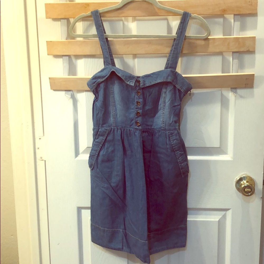 Super Cute Denim Mini Dress with Pockets!